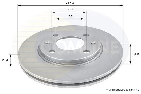 Купити ADC1506V Comline Гальмівні диски Пежо 206 (1.1, 1.4, 1.6, 1.9)