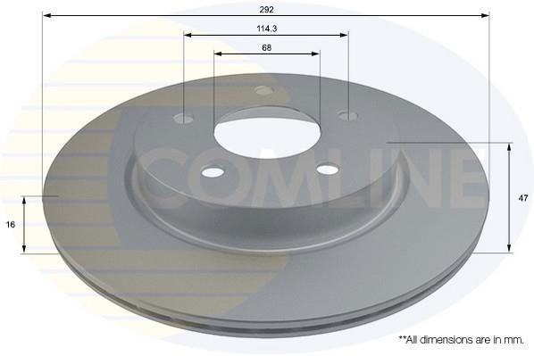Купити ADC0297V Comline Гальмівні диски Х-Трейл (1.6 DIG-T, 1.6 dCi, 2.0 ALL MODE -i)