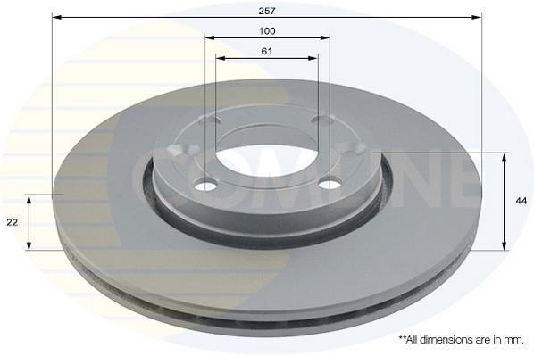 Купить ADC1597V Comline Тормозные диски Citan W415 (1.2, 1.5)