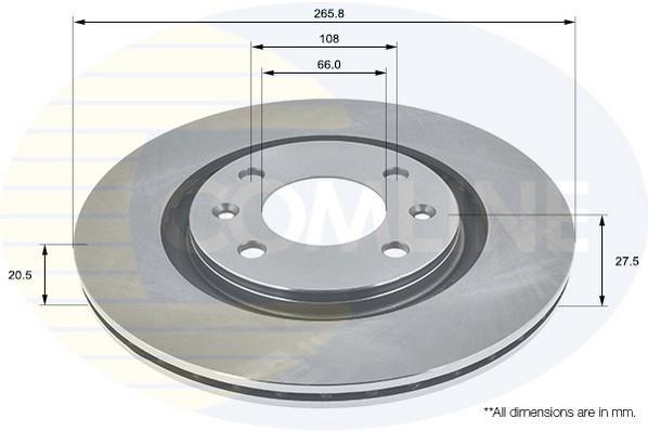 Купити ADC1504V Comline Гальмівні диски Peugeot 206 (1.6 16V, 2.0 HDI 90, 2.0 S16)