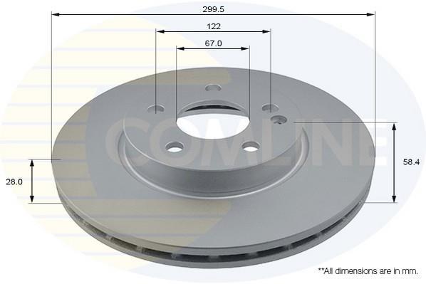 Купити ADC1627V Comline Гальмівні диски Viano W639 (2.1, 3.0, 3.2, 3.5, 3.7)
