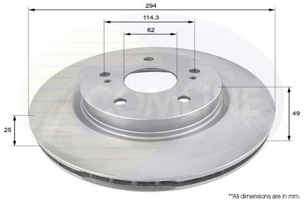 Купить ADC0923V Comline Тормозные диски Grand Vitara (1.6, 1.9, 2.0, 2.4, 3.2)