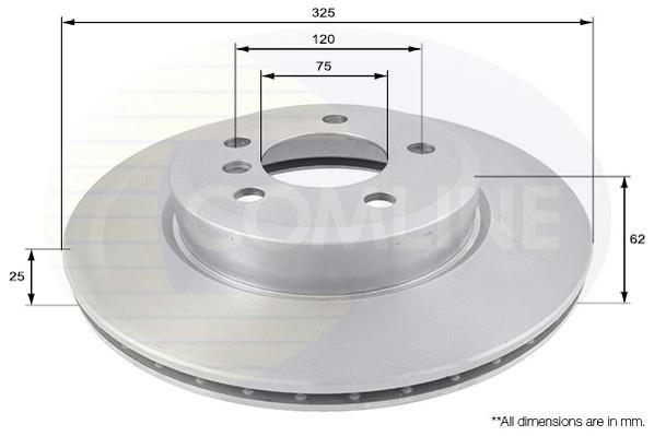Купити ADC1719V Comline Гальмівні диски BMW X3 E83 (2.0, 2.5, 3.0)