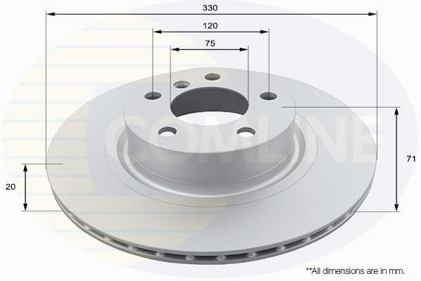 Купити ADC1780V Comline Гальмівні диски БМВ Х3 Ф25 (1.6, 2.0, 3.0)