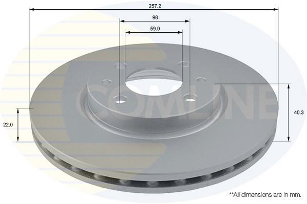 Купить ADC1808V Comline Тормозные диски Fiorino (1.3 D Multijet, 1.4)