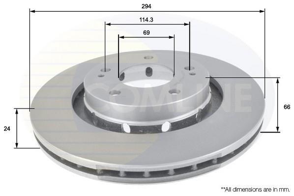 Купить ADC0370V Comline Тормозные диски Outlander (1, 2, 3) (2.0, 2.2, 2.3, 2.4, 3.0)