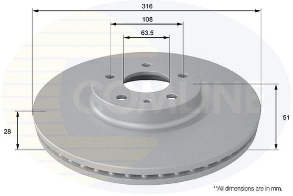 Купить ADC1273V Comline Тормозные диски Мондео 5 (1.5, 1.6, 2.0)