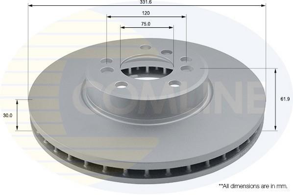 Купить ADC1707V Comline Тормозные диски BMW X5 E53 (3.0 d, 3.0 i, 4.4 i)