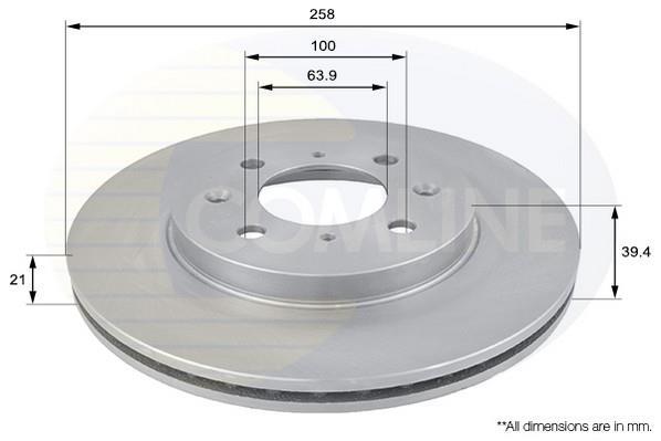 Купити ADC0557V Comline Гальмівні диски Хонда