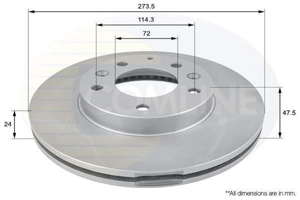 Купить ADC0443V Comline Тормозные диски Mazda 6 (GG, GH, GY) (1.8, 2.0, 2.5)
