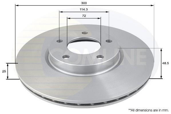 Купить ADC0447V Comline Тормозные диски Mazda 3 (BK, BL) (2.0, 2.2, 2.3, 2.5)