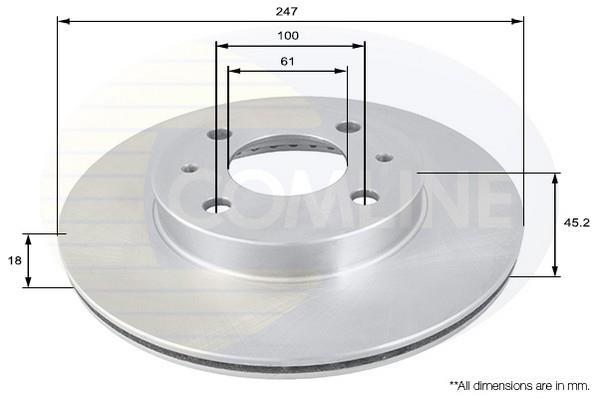 Купить ADC0242V Comline Тормозные диски Альмера (Н15, Н16) (1.4, 1.5, 1.6, 2.0)