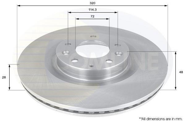 Купить ADC0460V Comline Тормозные диски CX-7 (2.2, 2.3)