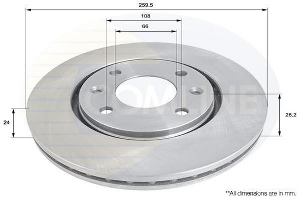 Купить ADC1523V Comline Тормозные диски Peugeot 406 (1.6, 1.7, 1.8, 1.9)
