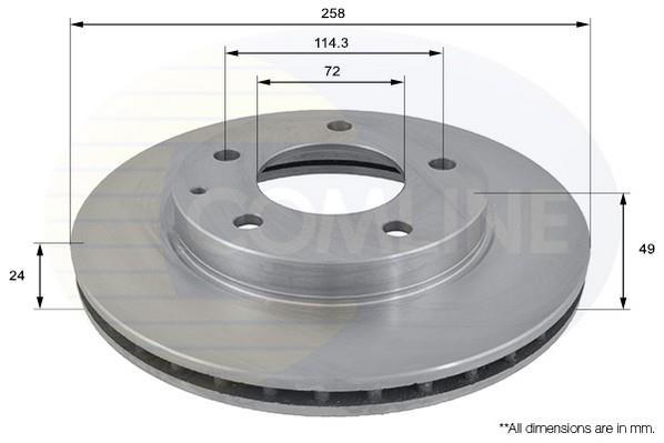 Купить ADC0416V Comline Тормозные диски Mazda 626 (1.6, 1.8, 2.0, 2.5)