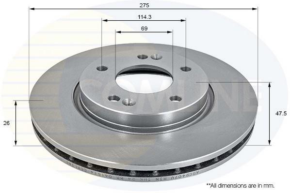 Купить ADC2407V Comline Тормозные диски Elantra (1.6 CRDi, 1.6 CVVT, 2.0 CVVT)