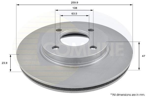Купить ADC1202V Comline Тормозные диски Мондео (1, 2) (1.6, 1.8, 2.0, 2.5)