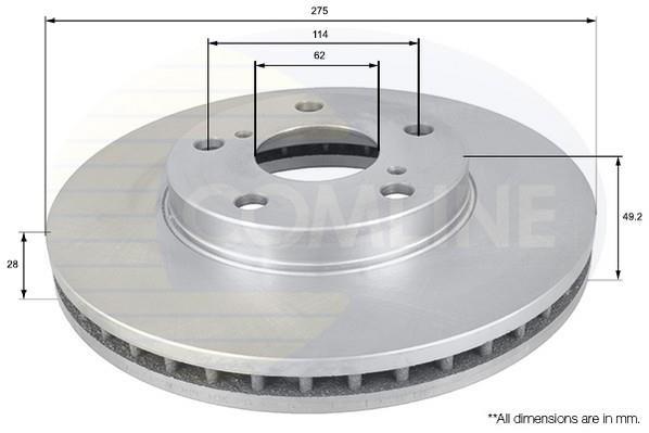 Купить ADC0145V Comline Тормозные диски Avensis (2.0 D-4D, 2.0 VVT-i)