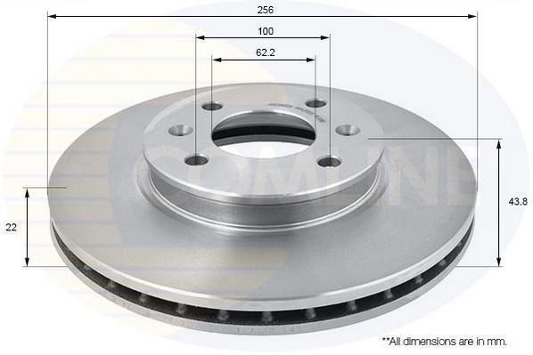 Купить ADC2408V Comline Тормозные диски Kia Rio (1.1, 1.2, 1.4, 1.6)