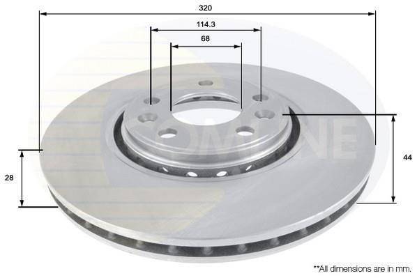 Купити ADC1582V Comline Гальмівні диски Espace 5 (1.6 TCe 200, 1.6 dCi 130, 1.6 dCi 160)