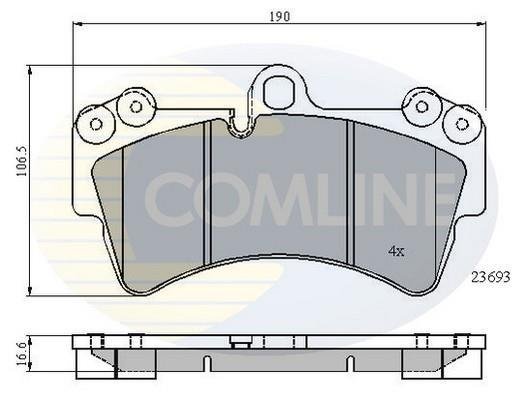 Купить CBP01315 Comline Тормозные колодки  Audi Q7 (3.0, 3.6, 4.1, 4.2, 5.9) 