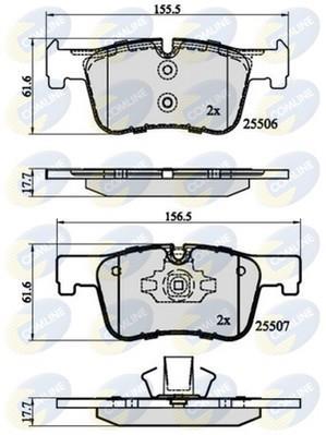 Купити CBP02130 Comline Гальмівні колодки  БМВ Ф30 (Ф30, Ф31, Ф35, Ф80) (1.5, 1.6, 2.0) 