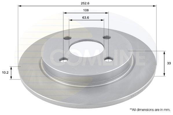 Купить ADC1207 Comline Тормозные диски Фокус 1 (1.4, 1.6, 1.8, 2.0)