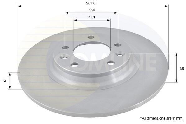 Купити ADC1551 Comline Гальмівні диски Peugeot 607 (2.0, 2.2, 2.7, 2.9)