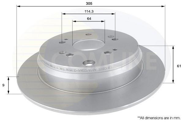 Купить ADC0556 Comline Тормозные диски CR-V (2.0, 2.2, 2.4)