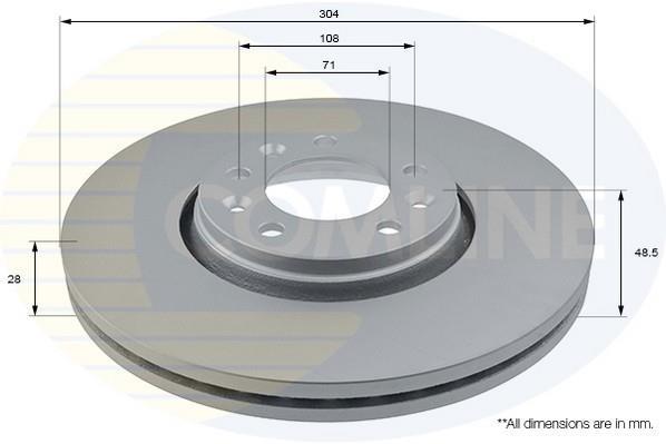 Купить ADC1579V Comline Тормозные диски Scudo (1.6 D Multijet, 2.0 D Multijet)