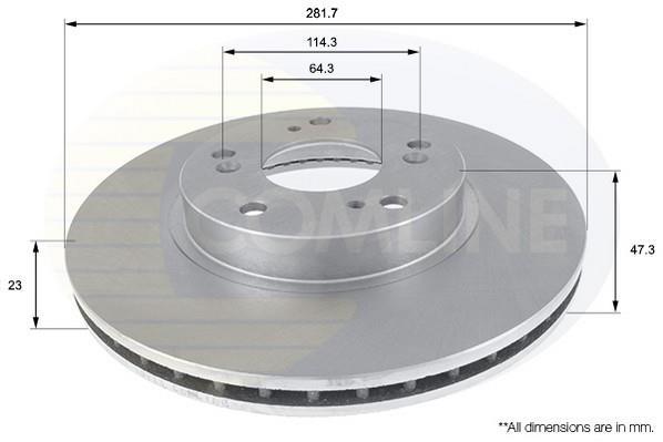 Купить ADC0544V Comline Тормозные диски ФР-В (1.7, 1.8, 2.0, 2.2)