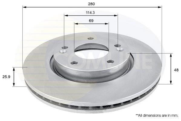 Купить ADC1041V Comline Тормозные диски Соната (2.0 VVTi GLS, 2.4)