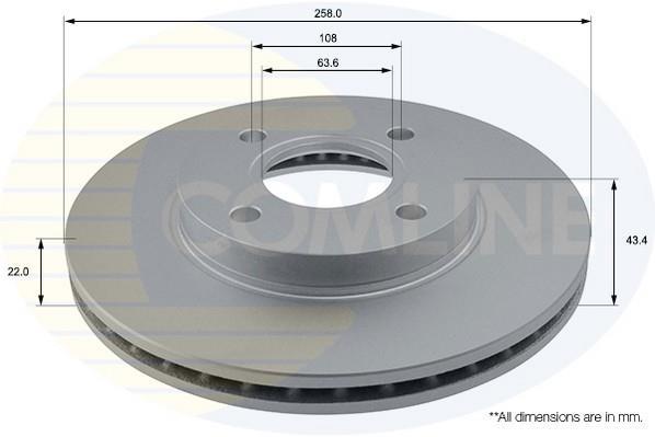 Купить ADC1206V Comline Тормозные диски Мазда 2 (1.2, 1.3, 1.4, 1.5, 1.6)