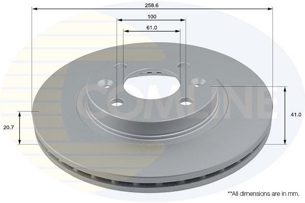 Купить ADC1507V Comline Тормозные диски Меган 1 (1.4, 1.6, 1.8, 1.9, 2.0)