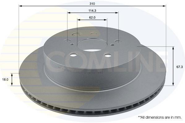 Купить ADC01123V Comline Тормозные диски Lexus IS (200, 250, 300) (2.2, 2.5)