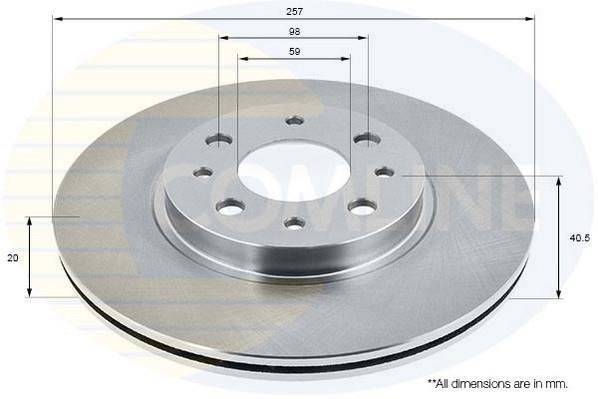 Купити ADC1803V Comline Гальмівні диски Punto Grande (1.2, 1.4, 1.9)