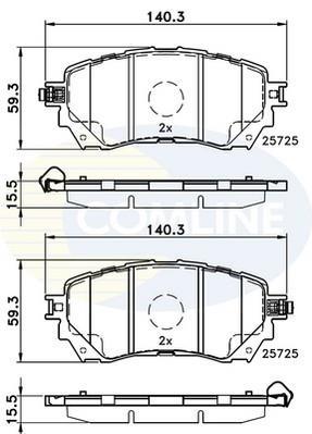 Купити CBP32237 Comline Гальмівні колодки  Mazda 6 GJ (2.0, 2.2, 2.5) 