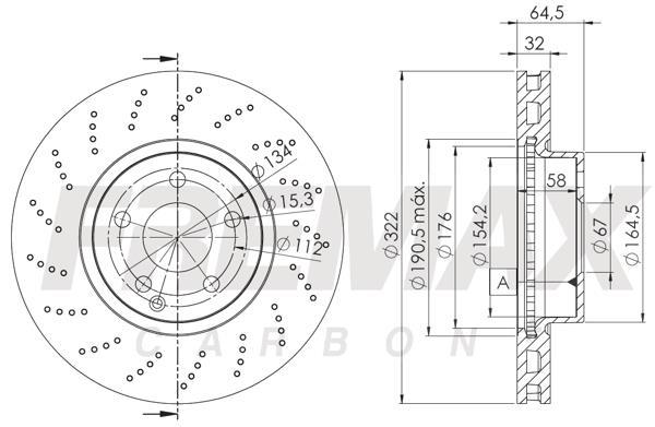 Купить BD-6472 FREMAX Тормозные диски Мерседес 204 (2.1, 3.0, 3.5)