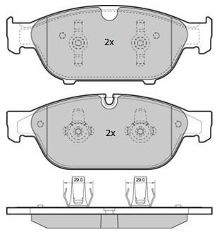 Купити FBP-1852 FREMAX Гальмівні колодки  Audi A6 C7 (2.0, 2.8, 3.0, 4.0) 