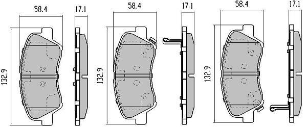 Купить FBP-5810 FREMAX Тормозные колодки  Kia Rio (1.1, 1.2, 1.4) 
