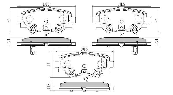 Купить FBP-1955 FREMAX Тормозные колодки  Mazda 3 BM (1.5, 2.0, 2.2 D) 