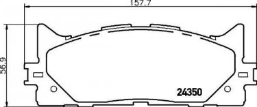 Купити NP1015 NISSHINBO Гальмівні колодки  Lexus ES (250, 300, 350) (2.0, 2.4, 2.5, 3.5) 