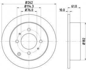 Купить ND6005 NISSHINBO Тормозные диски Матрикс (1.5, 1.6, 1.8)