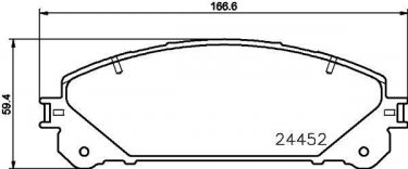 Купити NP1109 NISSHINBO Гальмівні колодки  Lexus RX (200, 270, 300, 350, 450) (2.0, 2.7, 3.5) 