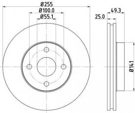 Купить ND1017K NISSHINBO Тормозные диски Corolla (120, 140, 150) (1.4, 1.6, 1.8, 2.0)