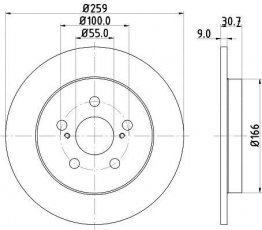 Купити ND1012K NISSHINBO Гальмівні диски Corolla (1.8, 2.0 VVT-i, 2.0 VVTi)