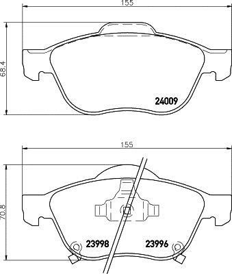 Купити NP1117 NISSHINBO Гальмівні колодки  Avensis T22 (1.6, 1.8, 2.0, 2.4) 