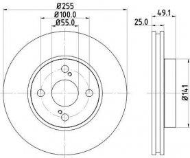 Купить ND1083K NISSHINBO Тормозные диски Королла (120, 140, 150) (1.4 VVT-i, 1.6 VVT-i, 1.8 VVTL-i TS)