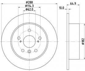 Купить ND1001K NISSHINBO Тормозные диски Camry (10, 20, 30) (2.2, 3.0, 3.0 V6)