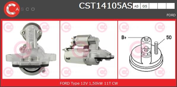 Купити CST14105AS CASCO Стартер Mondeo 3 (1.8 16V, 1.8 SCi, 2.0 16V)